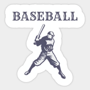 Baseball Player Vintage Batter Sticker